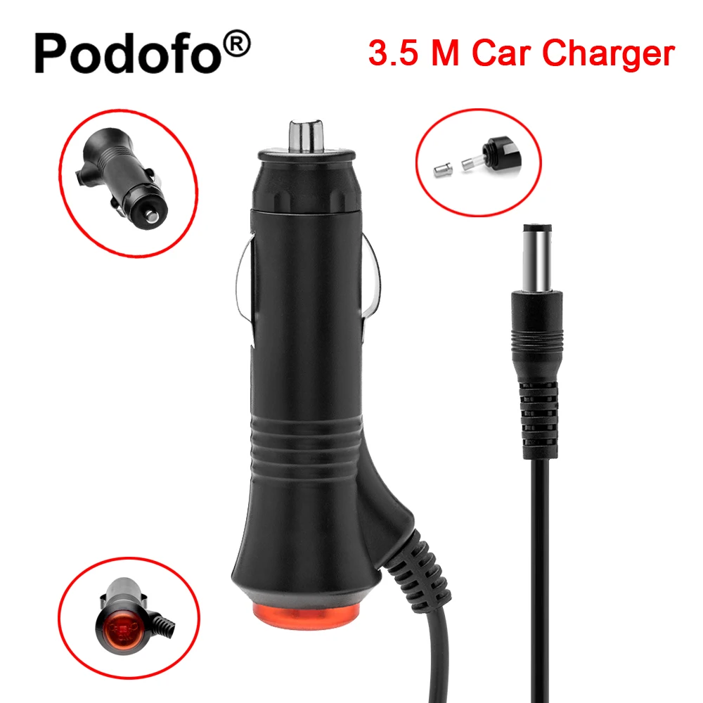Podofo Car Charger Adapter for Backup Camera System 12V 24V 15A