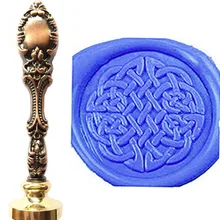 Винтажный декоративный кельтский Узелок, рисунок на заказ, логотип, роскошный воск, уплотнительный штамп, латунь, павлин, металлическая ручка, подарочный набор