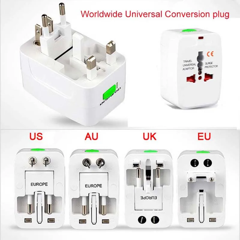 

Travel Socket Converter Universal for Free Transportation of USA/UK/EU/AU General Electric Plug Adapter