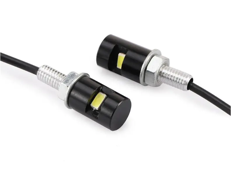 

4 pcs Wired Motorcycle LED License Plate Light Bulb Motocross SMD LED 12V Front Lamp DRL Running Light Turn Signal