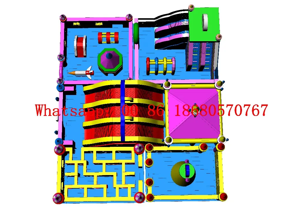 

(China Guangzhou) Factory direct inflatable slide / castle / trampoline / pool slide / obstacle castle YLY-056