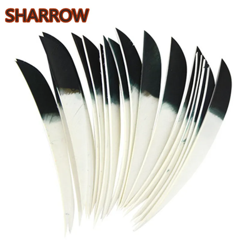 

50Pcs 5" Archery Feathers Arrow Fletches Natural Turkey Fletching Drop Shape Arrow DIY Tools Arrow Training Shooting Accessories