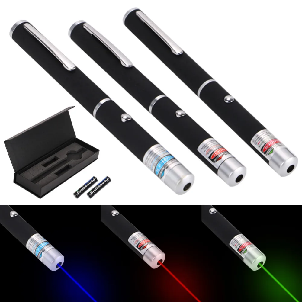3 Color 5MW Laser Pen Light Flashlight Laser Pointer Presenter Remote