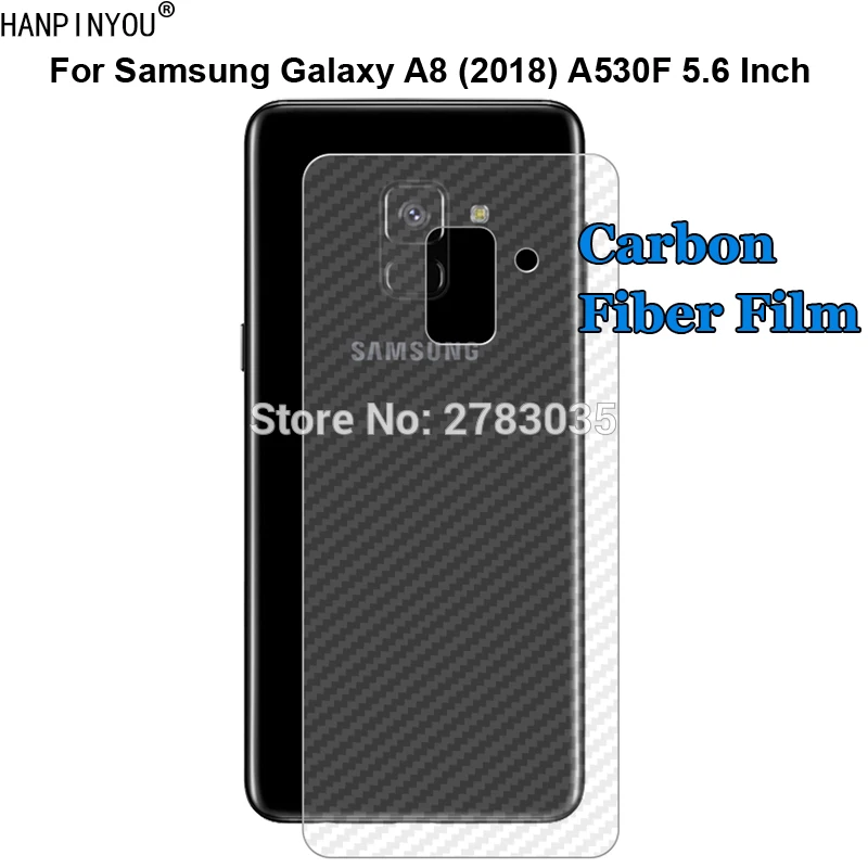 

For Samsung Galaxy A8 (2018) A530 5.6" Durable 3D Anti-fingerprint Carbon Fiber Back Film Screen Protector (Not Tempered Glass)