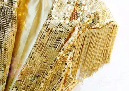 Женский Мужской жилет с серебряными и золотыми блестками, куртка, модная певица для выступления DS, одежда для танцора с кисточками, танцор джаза, костюм, Топ
