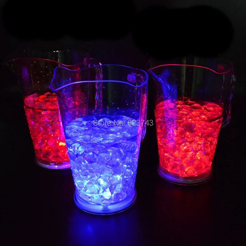 

1.8 Litre flash LED Acrylic Beer Jar Ice Bucket ,color changing nightclubs Beer mug LED light tankard Champagne wine cooler