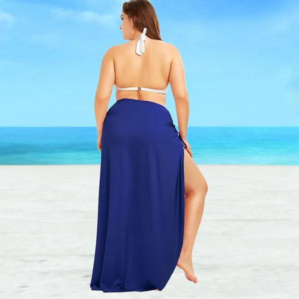Новинка года, Пляжное Платье-накидка размера плюс, купальник бикини, купальный костюм, накидка, пляжная одежда, купальник большого размера
