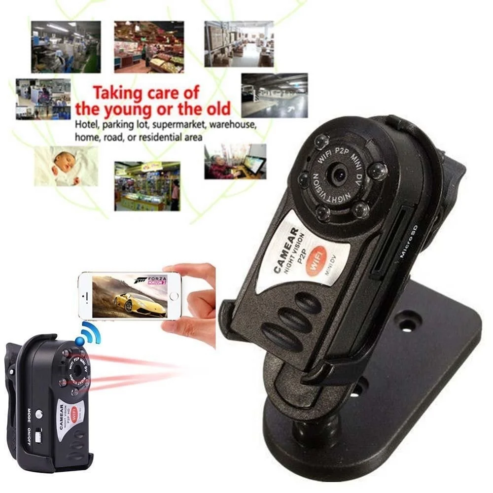 Мини DVR видеокамера ночного видения камеры 720*480p Беспроводная IP видеокамера видеорегистратор