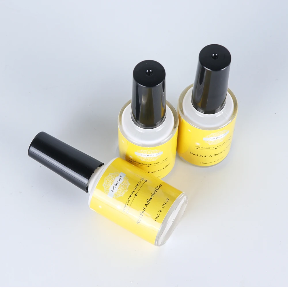 Nail glue 15ml nail glue for transfer foil semi-permanant varnish for adhesive sticker starry paper printing wraps UV LED manicure lacquer