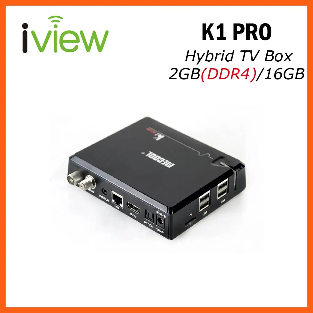 

K1 PRO Android DVB-S2 DVB-T2 DVB-C Hybrid TV Box Amlogic S905D Quad Core Android7.1 2GB DDR4 16GB ROM 1000M LAN 2.4G+5G WiFi BT4