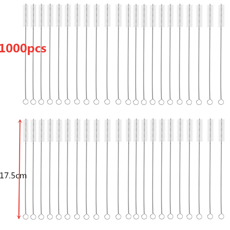 

1000pcs 175mm Drinking Straws Brushes Pipes Brush Cleaning Brush for Glass Straws Cleaner