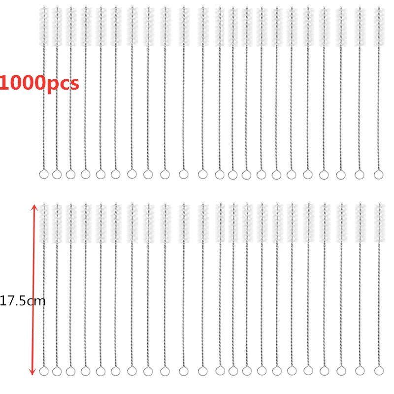 1000 шт 175 мм соломинки кисти труб щетки щетка для чистки стеклянные соломинки Cleaner
