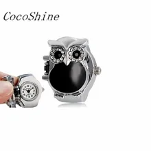 CocoShine A-912 New Hot Creative vogue luxury Leisure Fashion Retro Owl Finger Watch Clamshell Ring Watch wholesale