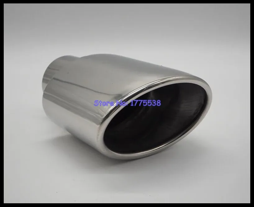 

Universal Inlet 63mm Big Elliptic Exhaust Pipe Stainless Steel Car Modified Muffler Exhasut Tip Pipe