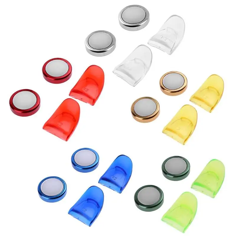 

1Set Metal Thumb Stick Grip Analog Joystick Cover Cap+Long Clip Buckles for PS4 Gamepad Gaming Remote Control for phone PC New