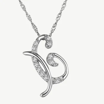 

10pcs/lot Fashion Silver Crystal Letter X Pendant Necklace Statement Choker Necklace with Link Chain for Valentine's Gift