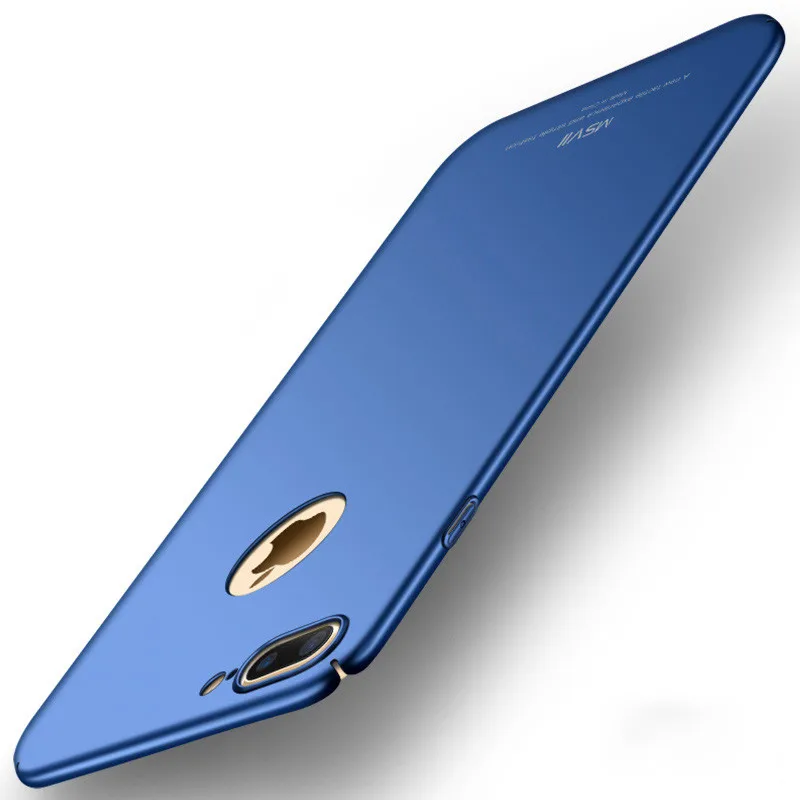 Msvii чехол для телефона для iPhone X 8 7 6 6S Plus ультра тонкий твердый пластиковый чехол на заднюю панель для iPhone 7 8 Coque Fundas полная защита - Цвет: Simple blue