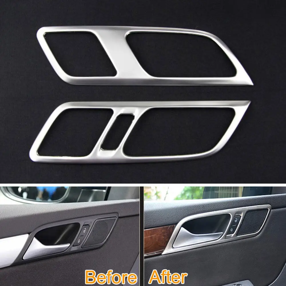 

BBQ@FUKA 2x Auto Car Interior Door Handle Cover Frame Trim Stainless For VW Sharan 2013-2016