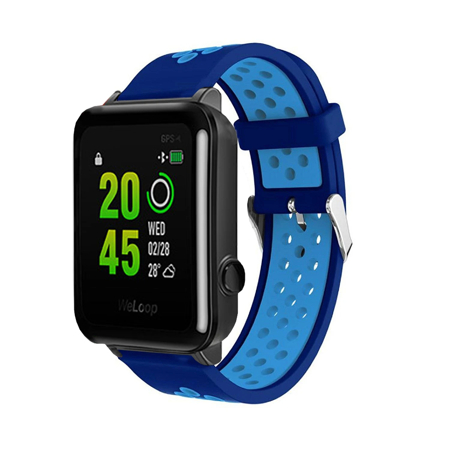 Спортивный силиконовый ремешок для Xiaomi Huami Amazfit Bip BIT PACE Lite, Молодежные умные часы с пряжкой, браслет 20 мм, сменный ремешок - Цвет: Синий