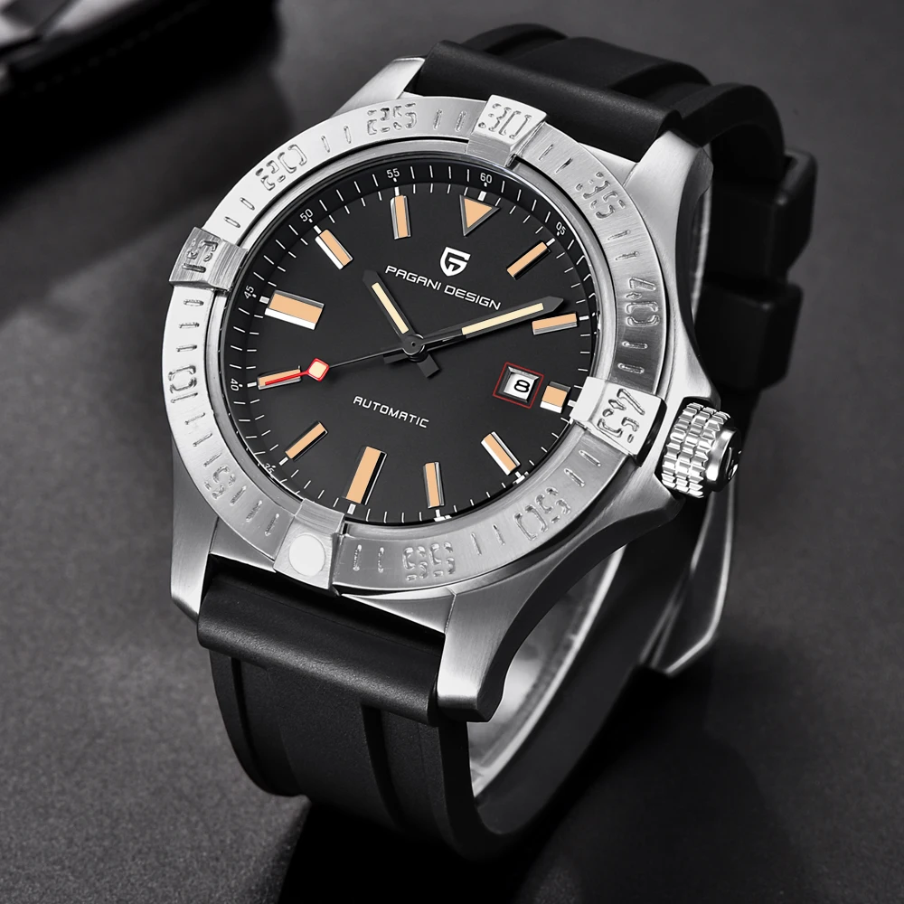PAGANI дизайнерские новые брендовые роскошные мужские классические механические часы с резиновым ремешком модные повседневные водонепроницаемые 30 м автоматические часы saat