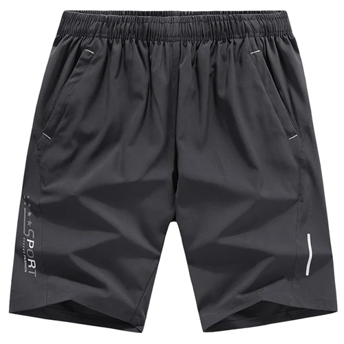 grey PEILOW плюс размер 8XL 9XL10XL мужские спортивные пляжные шорты, брюки для бодибилдинга, спортивные штаны для фитнеса, быстросохнущие мужские шорты для бега и тренажерного зала - Color: grey