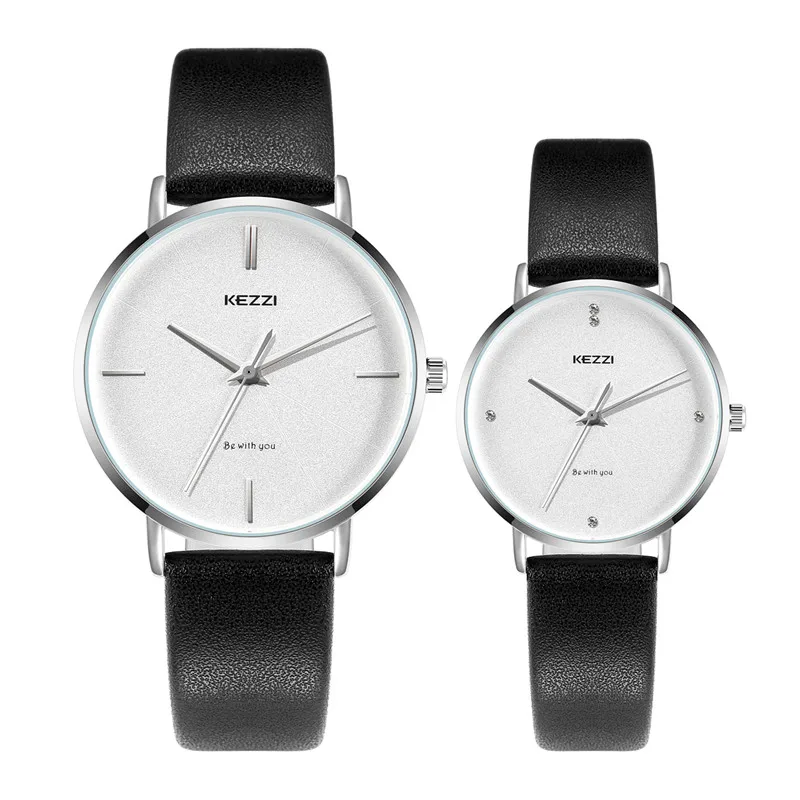 

KEZZI Couple Wrist Watches Luxury Top Brand Waterproof Women Watch Casual Style Quartz Leather Reloj High Quality For Lovers