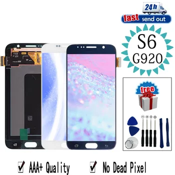 

AMOLED LCD For SAMSUNG Galaxy S6 LCD Display G920i G920P G920f G920V Touch Screen Tested Digitizer Assembly