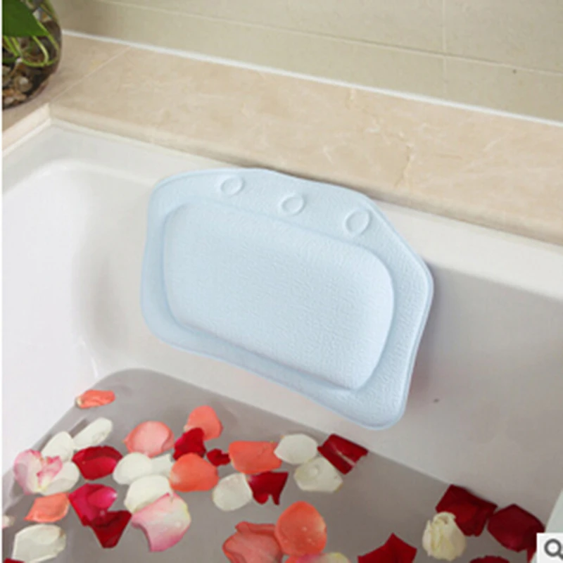 Bathroom bath tub bath pillow headrest with sucker waterproof bath