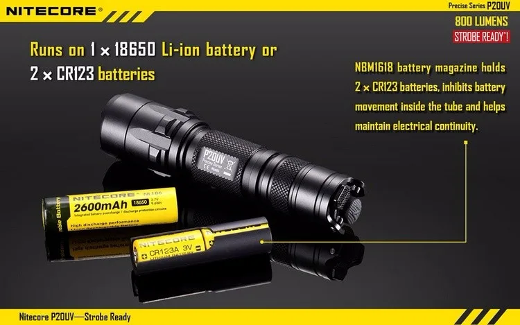 NITECORE P20 P20UV CREE U2 светодиоды ультрафиолетовая Экипировка силовые военные уличные походные охотничьи Тактические фонарики