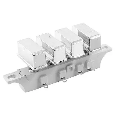 AC 250V 1A 4 Position Metal Button Gray Panel Interlock Pushbutton ...