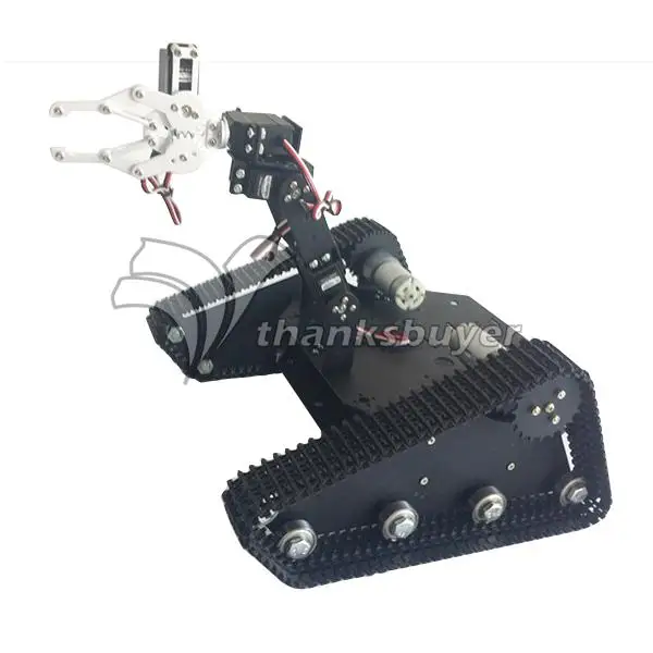 TK 400 Creeper Truck Chassis Crawler Robot Base Kit with 4DOF Robot Arm and LD 1501MG