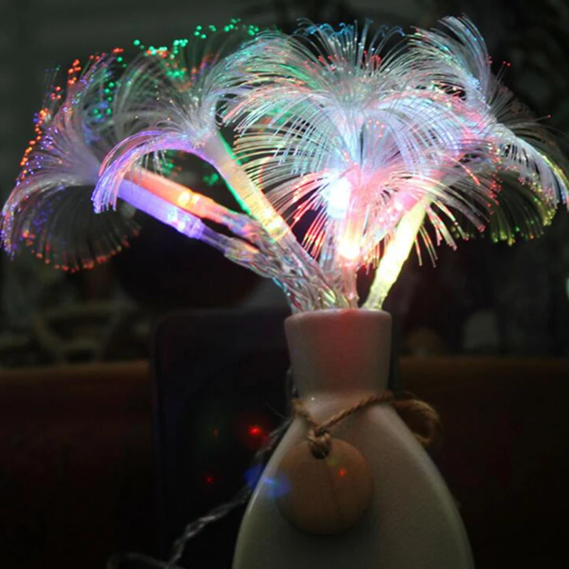 Светодиодный светильник-гирлянда s оптоволоконный цветочный Сказочный светильник s цветной фонарь цветы гирлянда Рождественский светильник декор для свадьбы и праздника 2,5 м/10 светодиодный
