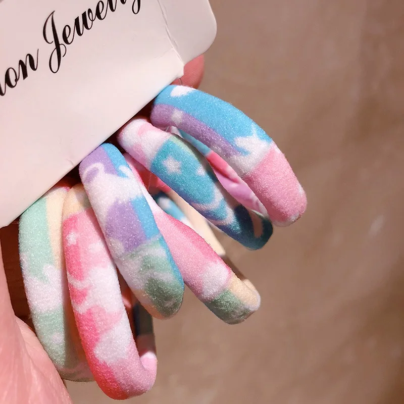 Dream unicorn Детские резинки для волос, набор для девочек, Мультяшные резинки для волос, конский хвост, держатель для детей, единорог, пони, веревка для волос, цветочные аксессуары для волос - Цвет: Dream unicorn