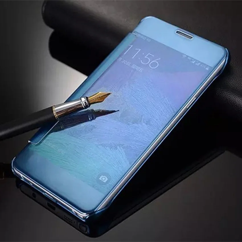 Роскошный зеркальный флип чехол для samsung Galaxy Note 5 Note5 SM N920 N9200 N920T N920F противоударный