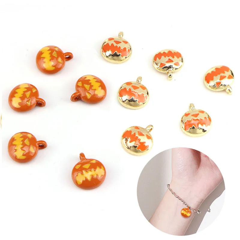 

Halloween Pumpkin Charms For Jewelry Making Enamel Charm Cushaw Gifts For Women Girls Jewellery Breloque Pour Fabrication Bijoux