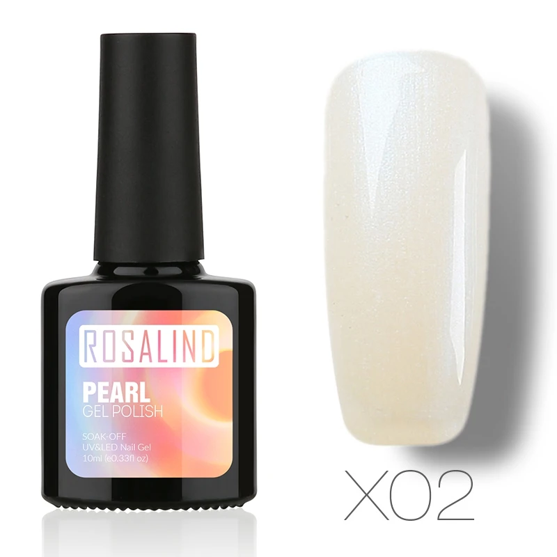 X02 ROSALIND гель 1S 10 мл жемчужная серия УФ-гель для ногтей Полупостоянный замачиваемый цветной лак для ногтей - Цвет: X02