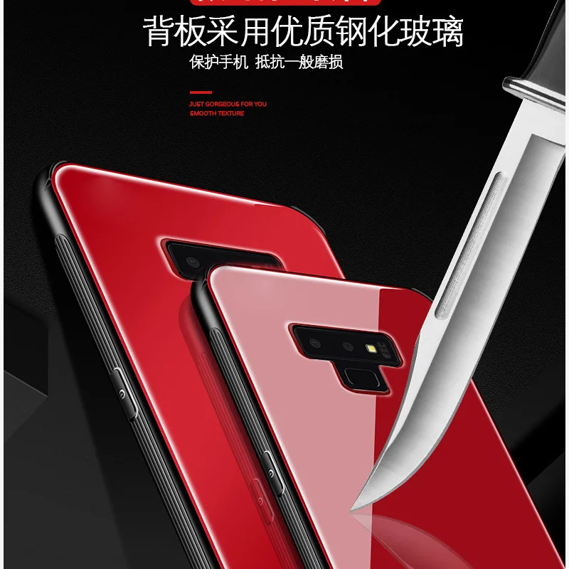 Роскошные закаленное Стекло Чехлы для samsung galaxy note 9 Роскошные Cool Cat Царапаться Full чехол для samsung galaxy note 9 задняя