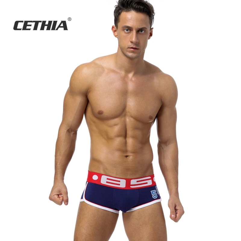 Бренд cethia мужские трусы боксеры сексуальные хлопковые боксеры Cueca мужские трусы боксеры нижнее белье мужское белье для мальчика Слип 85068