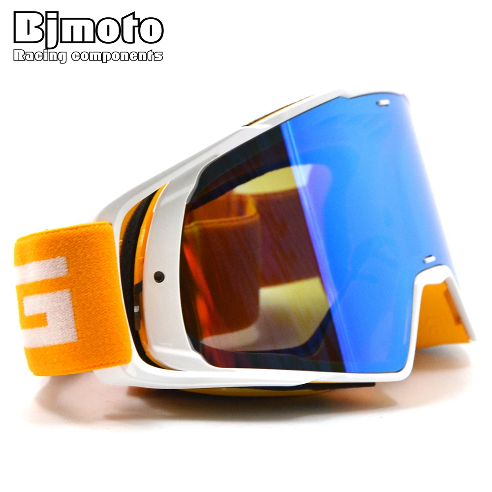 BJMOTO оранжевый мотоцикл Gafas с УФ-объективом спортивные гонки по бездорожью Oculos Lunette очки для мотокросса очки
