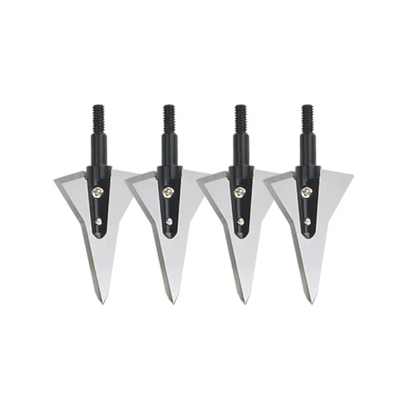 6 состоит из 12 штук, 125gr стрельба из лука 2 фиксированным лезвием Broadheads охота наконечники с наружной резьбой для лук для тренировок на улице, аксессуары для съемки