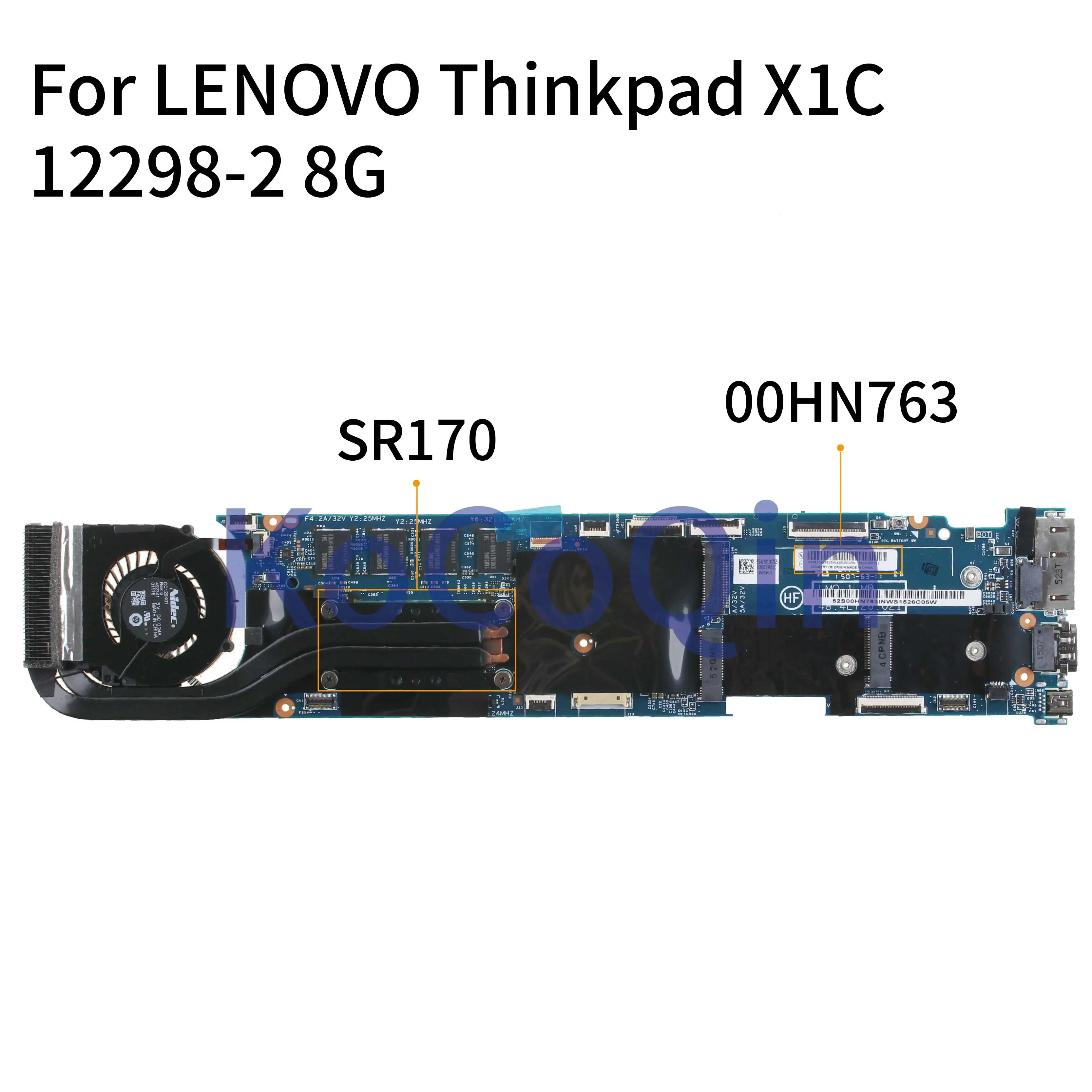 KoCoQin ноутбук материнская плата для Lenovo Thinkpad X1 углерода I5-4200U 8GB системная плата 12298-2 04X6403 00HN763 00HN775 04X5586 SR170