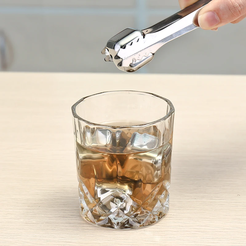 6 Pcs/Lot Cube Whiskey Stones 27mm 304 Stainless Steel Rock Wine Beer Tasting Ice Stone Bar Christmas Gift Cooler Send In PP Box