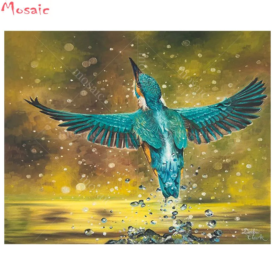 Наклейка алмазная вышивка Набор для вышивки крестиком Kingfisher полноразмерная