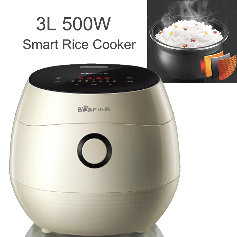 

3L Mini Drum Shape Non-stick Electric Rice Cooker 24H Reservation+Timing 500W IMD Panel Smart Rice Cooker Digital Timer Control