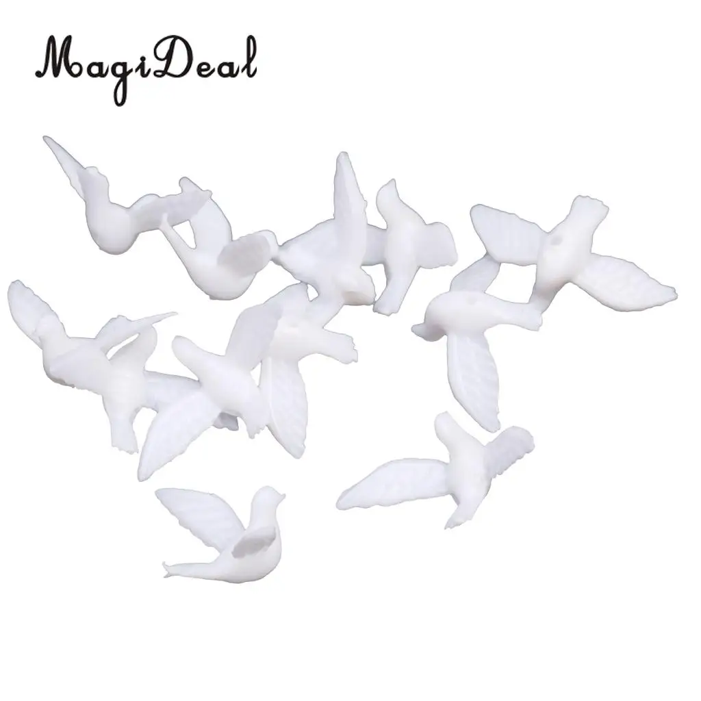 MagiDeal Novelty 12Pc Baby Shower Christening Table Confetti Pigeon DIY for Wedding Bridal Engagement Ceremony Table Decor S/M/L