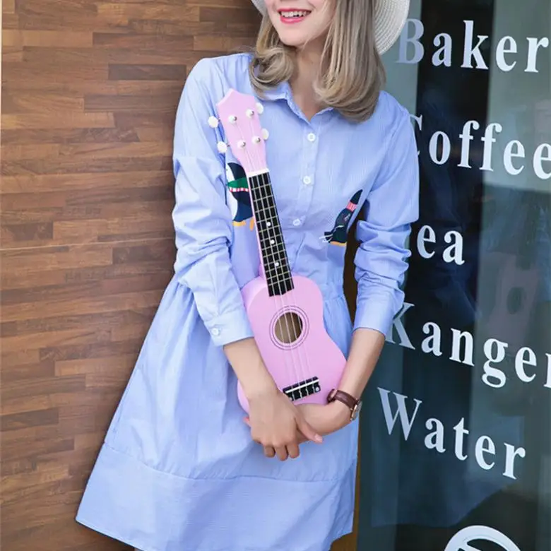 pink Slade 21 дюймов Гавайские гитары укулеле для начинающих 4 струнные гитары Ukelele для детей рождественские подарки Гавайские гитары четыре струны+ Струны+ палочки - Цвет: pink