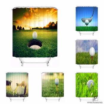 

Custom Bigstock Playing Golf Ball Shower Bath Curtain Mildewproof Waterproof Polyester Various Sizes#180417-03-05