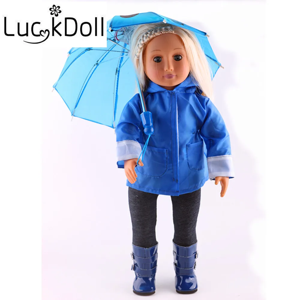 

Luckdoll rainwear Six-Piece Doll clothes fit 18-Inch doll, Children's Best Birthday Present