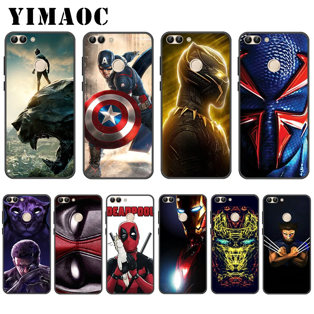 

YIMAOC Marvel Super Huper Soft Case for Huawei P20 P30 Lite Mini Plus Pro P Smart 2019