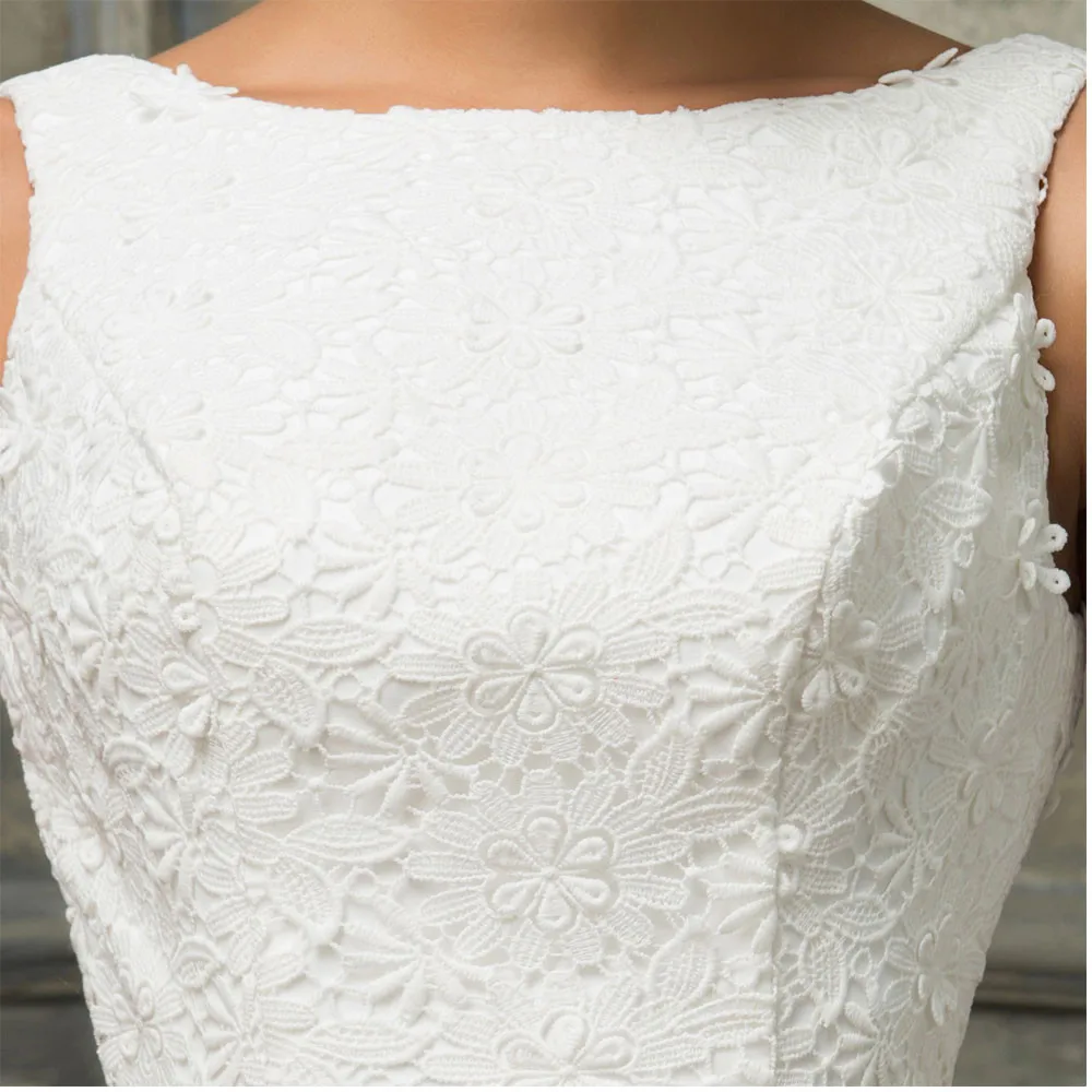 Beach White Wedding Dresses 2017 Grace Karin Chiffon Low back Cheap vestido de noiva lace Long Bridal Wedding Gown 7560 10